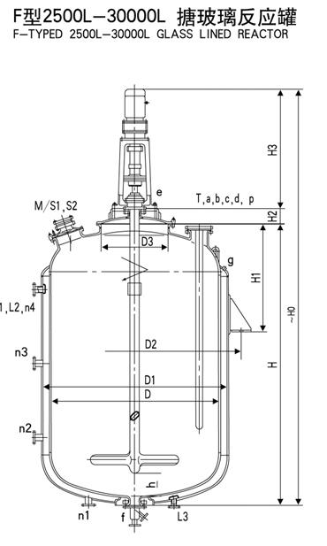 20000L搪玻璃反應釜技術參數(shù)